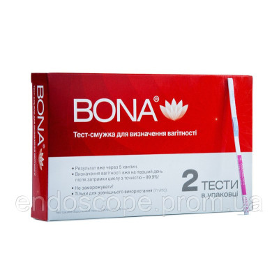 Тест-смужки для визначення вагітності "BONA" 2 шт